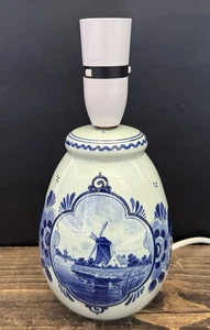 VINTAGE DELFT TABLE LAMP SIGNED - Picture 1 of 11