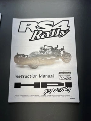 HPI RS4 RALLY MANUAL Tamiya/Subaru/Mitsubishi EVO/Impreza/Ford Focus WRC- NOS - Image 1 of 3