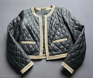 Massimo Dutti Kurze Lederjacke Schwarz Gr. S Wie Neu Top Zustand - Bild 1 von 5
