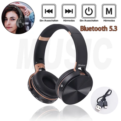 Cuffie Bluetooth 5.1 Cuffie Wireless Stereo Bassi Over-Ear Cancellazione del Rumore - Immagine 1 di 4