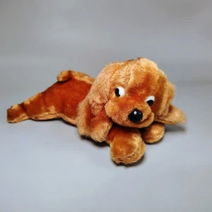 Vintage Rusty Plush Mohair Dog RARE Made In Japan Cocker Spaniel Stuffed Animal - Picture 1 of 12