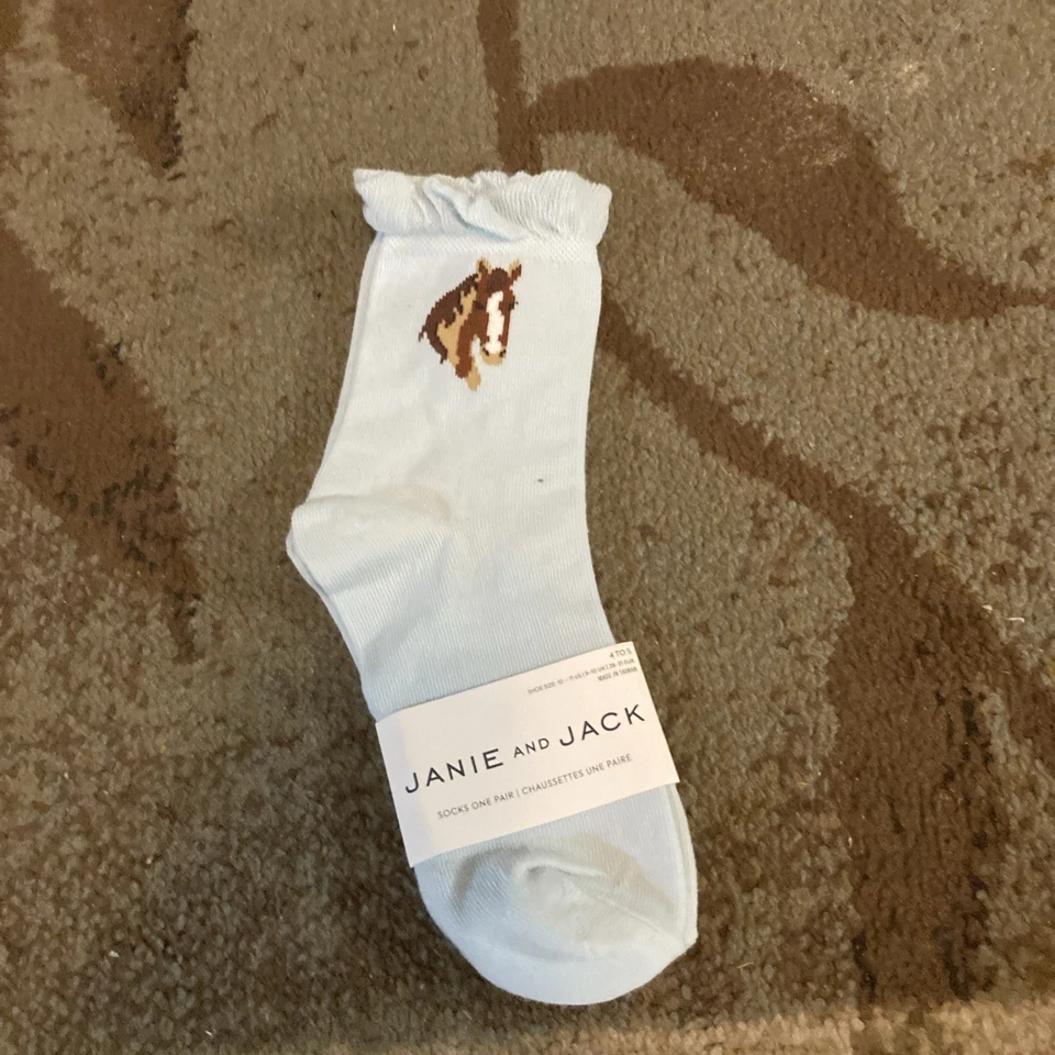 Janie And Jack Size 4-5 Horse Socks NWT - Image 1 of 1