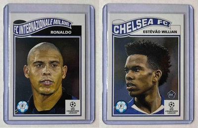 Estevao Willian & Ronaldo 2025 UCC Topps Living Set 825 & 826 Lot - Image 1 of 4