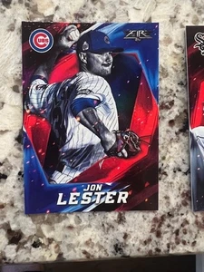 2017 TOPPS FIRE RED FLAME INSERT CARD CHICAGO CUBS JON LESTER #27 - Picture 1 of 1
