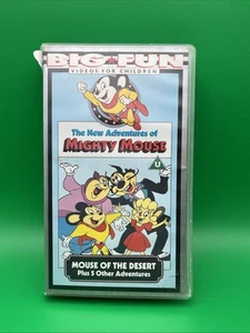 Vintage The New Adventures Of Mighty Mouse Mouse Of The Desert VHS *DAMAGED CASE - Picture 1 of 20