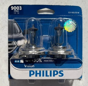 Philips Lighting Pack of 2 9003 Vision Upgrade Headlight Bulbs 60/55W 3200K New! - Bild 1 von 2