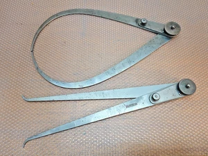 12" STARRETT Nos.38 and 39 LOCK-JOINT CALIPERS . VTG US MACHINIST TOOL - Picture 1 of 9