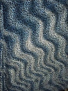 VELBOA FAUX FUR BLUE CHEETAH ANIMAL PRINT FABRIC BY THE YARD FREE SHIPPING - Picture 1 of 2