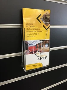 Acrylic DL Size Brochure Holder for Slatwall - Picture 1 of 3