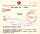 GB Channel Is WW2 RED CROSS Message Form Manchester 1942 Sampson Guernsey MAX145