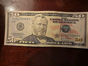 2004 $50 Dollar Bill Four Pr Quad Doubles Fancy Serial Number #00772200 Bookends - Picture 1 of 4