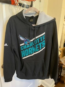 Charlotte Hornets Men's Large Adidas Hoodie NBA STITCHED - Picture 1 of 3