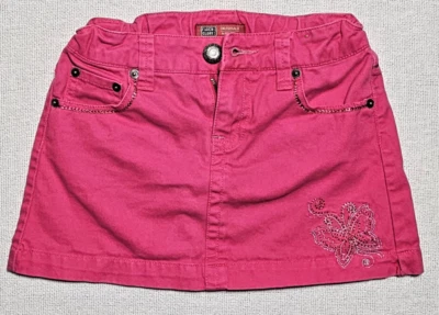 Faded Glory Pink Jean Skirt Girls Size 7 - Image 1 of 3