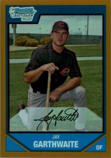 2007 Bowman Chrome Prospects Gold Refractors #BC58 Jay Garthwaite /50