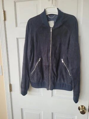 Mango Man Jacket Navy Goat Leather - Image 1 of 4