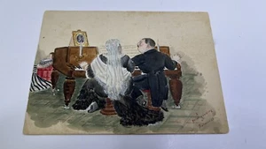 Vintage Aquarell 5" x 6,5" "Ein ruhiger Abend in Balmoral" Queen Victoria - Bild 1 von 20