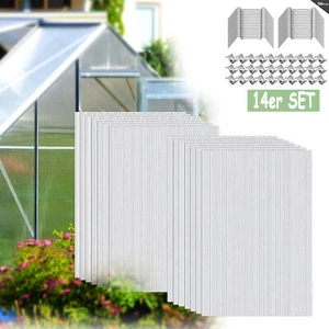 4mm PC Doppelstegplatten Gewächshaus Platten Polycarbonat Hohlkammerplatte 14x - Bild 1 von 14