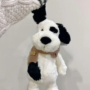 Jellycat London Large Black And Cream 20" Bashful Puppy Dog Plush - NWT! - Picture 1 of 4