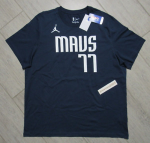 NWT Jordan Dallas Mavericks Luka Doncic #77 Name + Number Statement Shirt Sz 2XL