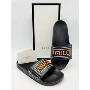 Zapatillas de cuero Gucci para hombre napa negras talla 7 - Imagen 1 de 9