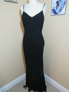 Lauren Ralph Lauren Women's Black Evening Gown w/Spaghetti Straps Size 6 - Picture 1 of 6