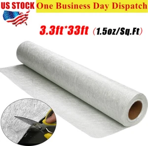 1 rollo de fibra de vidrio cortado filamento alfombrilla 40 pulgadas x 11 yardas techo barco reparación marina - Imagen 1 de 10