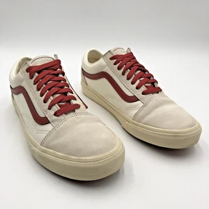 Zapatos Vans de caña baja para hombre talla 9 crema y granate con cordones - Imagen 1 de 10