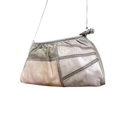 Bolsa tiracolo vintage sob medida original 1980 patchwork couro/camurça - Imagem 1 de 4