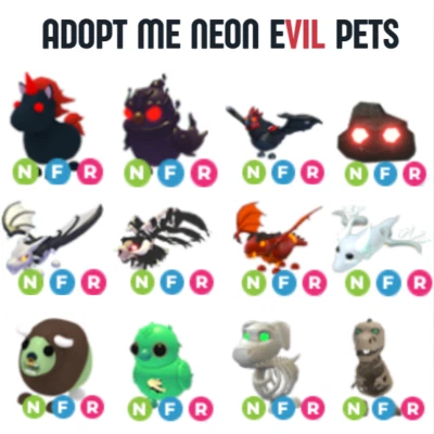 Roblox Adopt me Neon Evil Pets