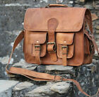 Men's Brown Leather Bag Business Messenger Laptop Shoulder Briefcase Hand Bag
