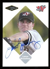 2003 Winston Salem Warthogs LANCE BROADWAY Signed Card autograph AUTO WHITE SOX