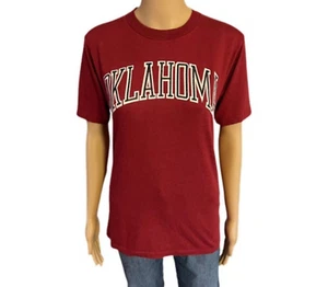 Vintage Oklahoma Sooners Tshirt 70s Artex Single Stitch College Tee - Size M - Picture 1 of 7