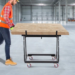 1000lbs Plywood Panel Dolly Trolley Truck 4 Swivel Wheels Tilting Panel Carts - Picture 1 of 15
