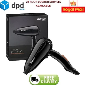 BaByliss 5344U Travel Hair Dryer 2000w Multi Voltage, Folding Brand NEW - Picture 1 of 4