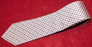 HUGO BOSS WHITE/BLUE/ORANGE DOTS MOTIF SILK/COTTON TIE - TIES - DESIGNER TIES. - Picture 1 of 3
