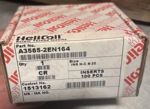 100 Pcs) HELI-COIL A3585-2EN164 Helical Insert #8-32, Tang Style, Screw-Locking - Picture 1 of 3