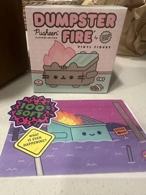 Figura Vinilo Dumpster Fire 100% Suave x PUSHEEN - Edición Flocada Foto 1 de 4