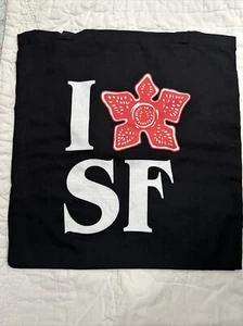 Stranger Things “I Love SF” Netflix TV Series Show Promo Tote Bag Black - Picture 1 of 8