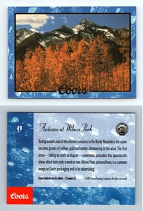 Autumn At Wilson Park #49 Coors 1995 Coors Brewing Trading Card
