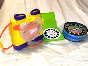 View-Master lila/gelb Fernglas Viewer 19 Walzen Discovery Kanal Dinosaurier - Bild 1 von 4