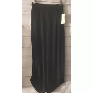 RD Style Womens Harem Pants Size S/P Black Elastic Waist Side Slits Summer Boho - Picture 1 of 10