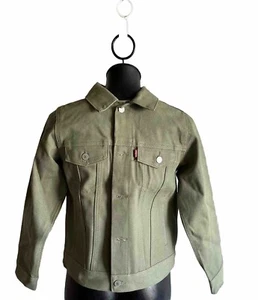 Nwt! Boys Levi's Trucker Denim Jacket Green Cotton  M Boys Age 10-12 58.00 - Picture 1 of 11