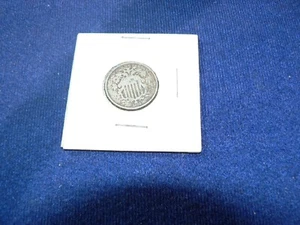 Moneda antigua de níquel escudo de 1868 de colección buena fecha clave - Imagen 1 de 4