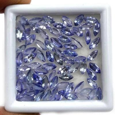 10 CT Natural Tanzanite Marquise Cut Loose Gemstone Lot 55 Pcs 2.50*5-3*6 MM - Image 1 of 4