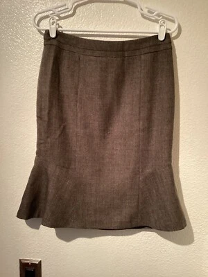 CLASSIQUES ENTIER Mujer Hasta la Rodilla Falda Talla 4 Marrón Espiga Ropa de Carrera Foto 1 de 4