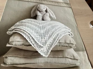 Powder Blue Baby Blanket Crochet Pattern Lucille Randall - Picture 1 of 3