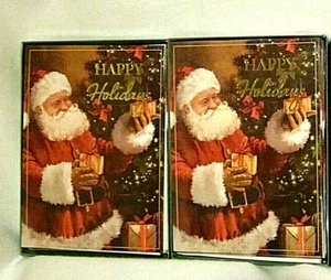 24 Weihnachtskarten mit Umschlägen - Weihnachtsmann - Frohe Feiertage - Neu, verpackt Set! - Bild 1 von 3
