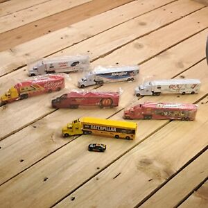 NASCAR Micro Team Transporter Semi Racing Champions Lot of 7 1996 6-inches long