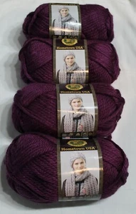 (4 Lot) LION BRAND YARN PORTLAND WINE (A8) - Picture 1 of 3