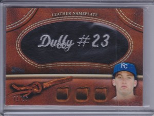DANNY DUFFY 2011 Topps Glove Manufactured Leather Nameplate Black #41/99 (C8401)
